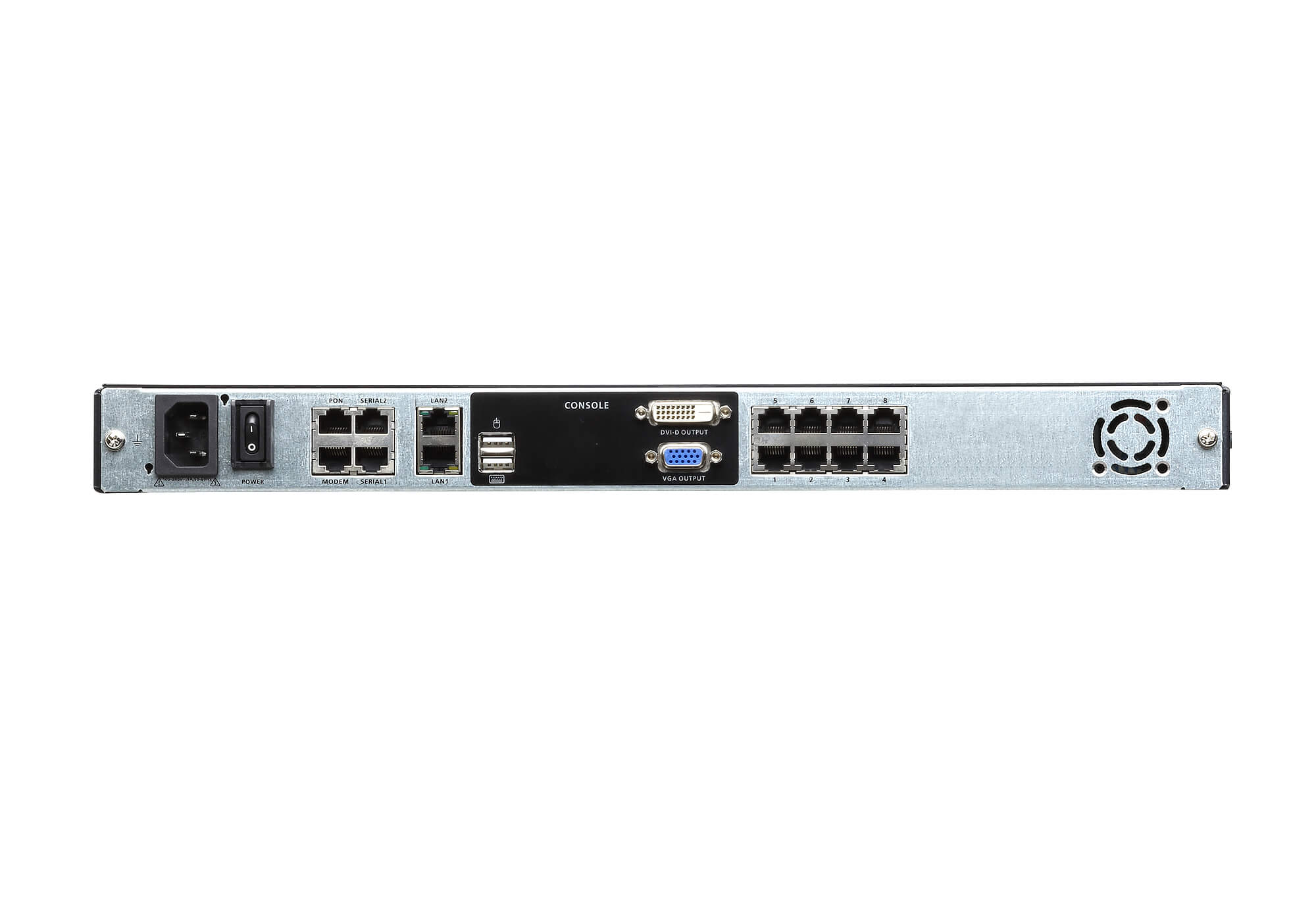 KL1108V - 1-Local/1-Remote Access 8-Port Multi-Interface Cat 5 Dual